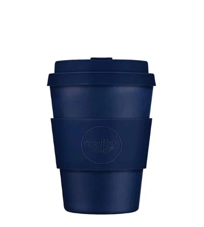 ECOFFEE CUP daugkartinis medžio pluošto puodelis Dark Energy, 350 ml
